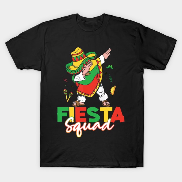 Fiesta Squad Dabbing Mexican Poncho Cinco de Mayo copy T-Shirt by inksplashcreations